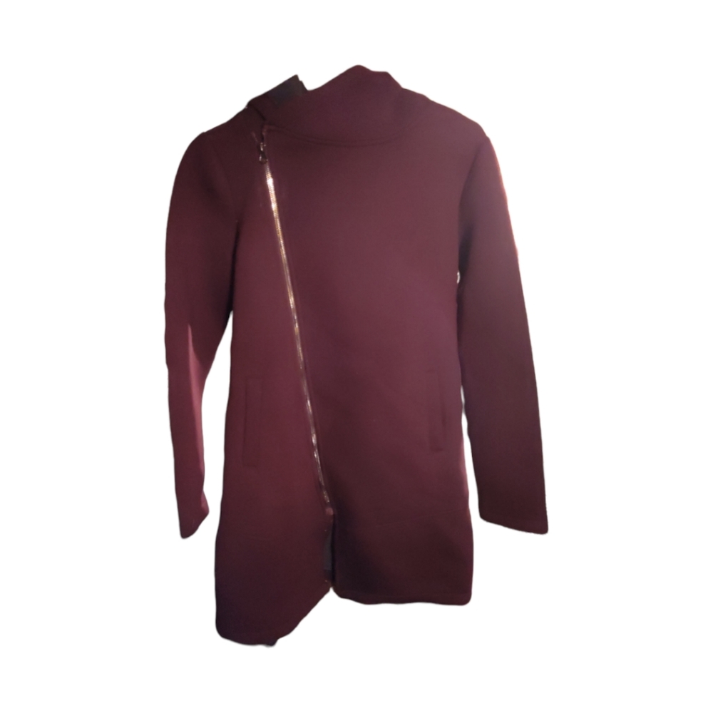 Sage collective coat dress color is burgundy size medium